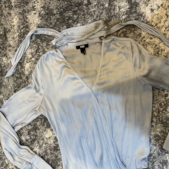 PAIGE Women's Saffron Thong Bodysuit in Cloud Grey - Picture 5 of 8